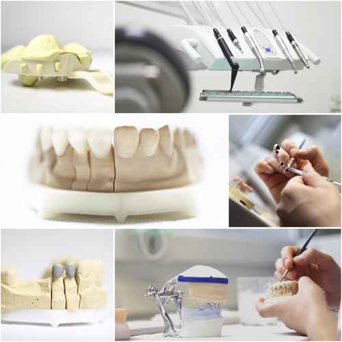 dental dentist objects collage